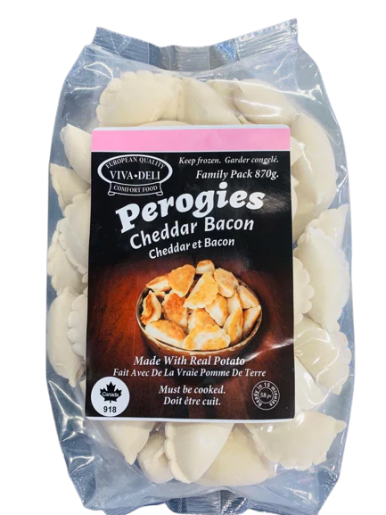 Perogies Cheddar Bacon