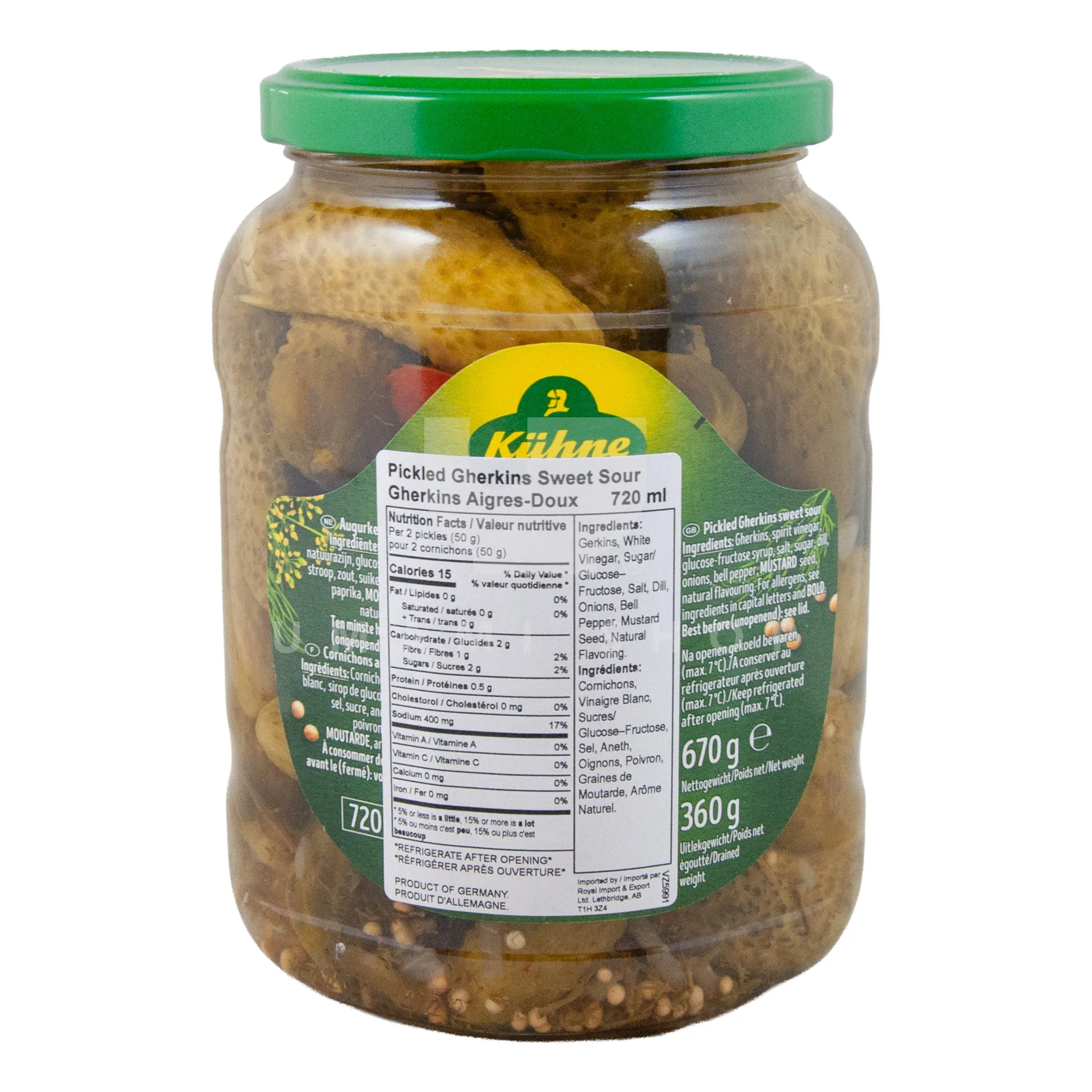 Pickled Gherkins Sweet & Sour - Image 2
