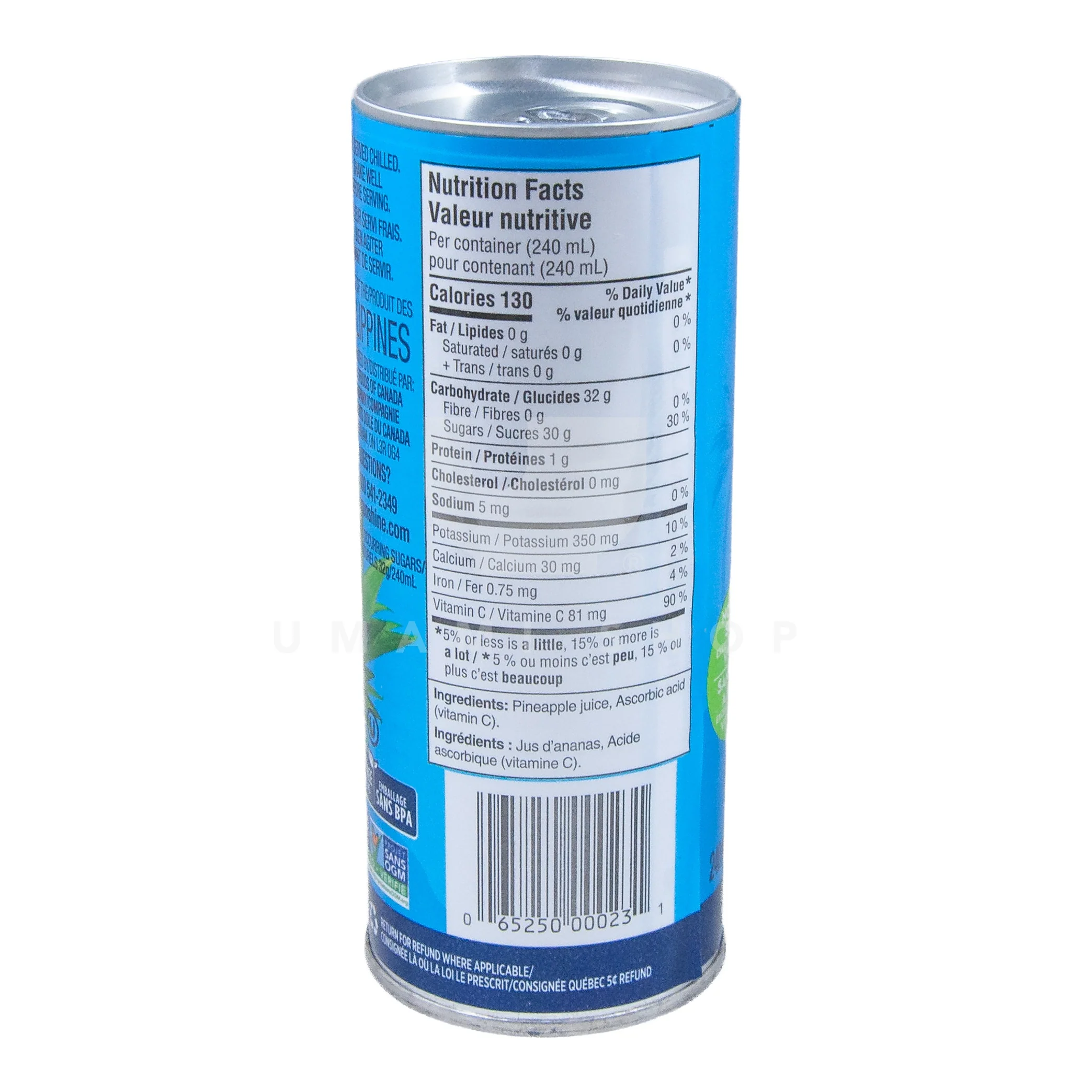 Pineapple Juice (Not from Concentrate) - Image 2