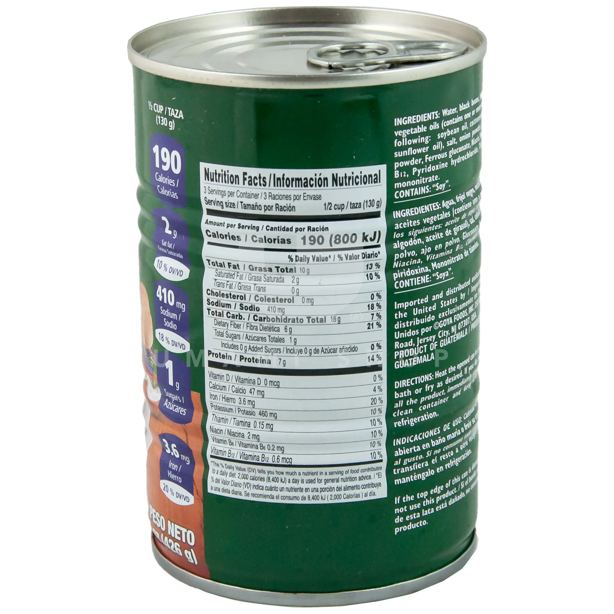 Refried BLACK Beans 15oz - Image 2