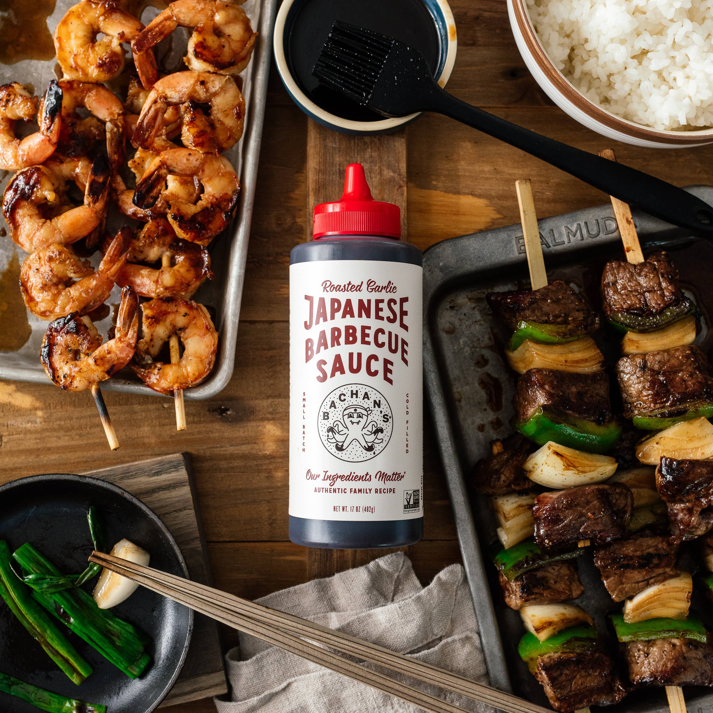 Roasted Garlic Japanese Barbecue Sauce, 17oz - Image 3