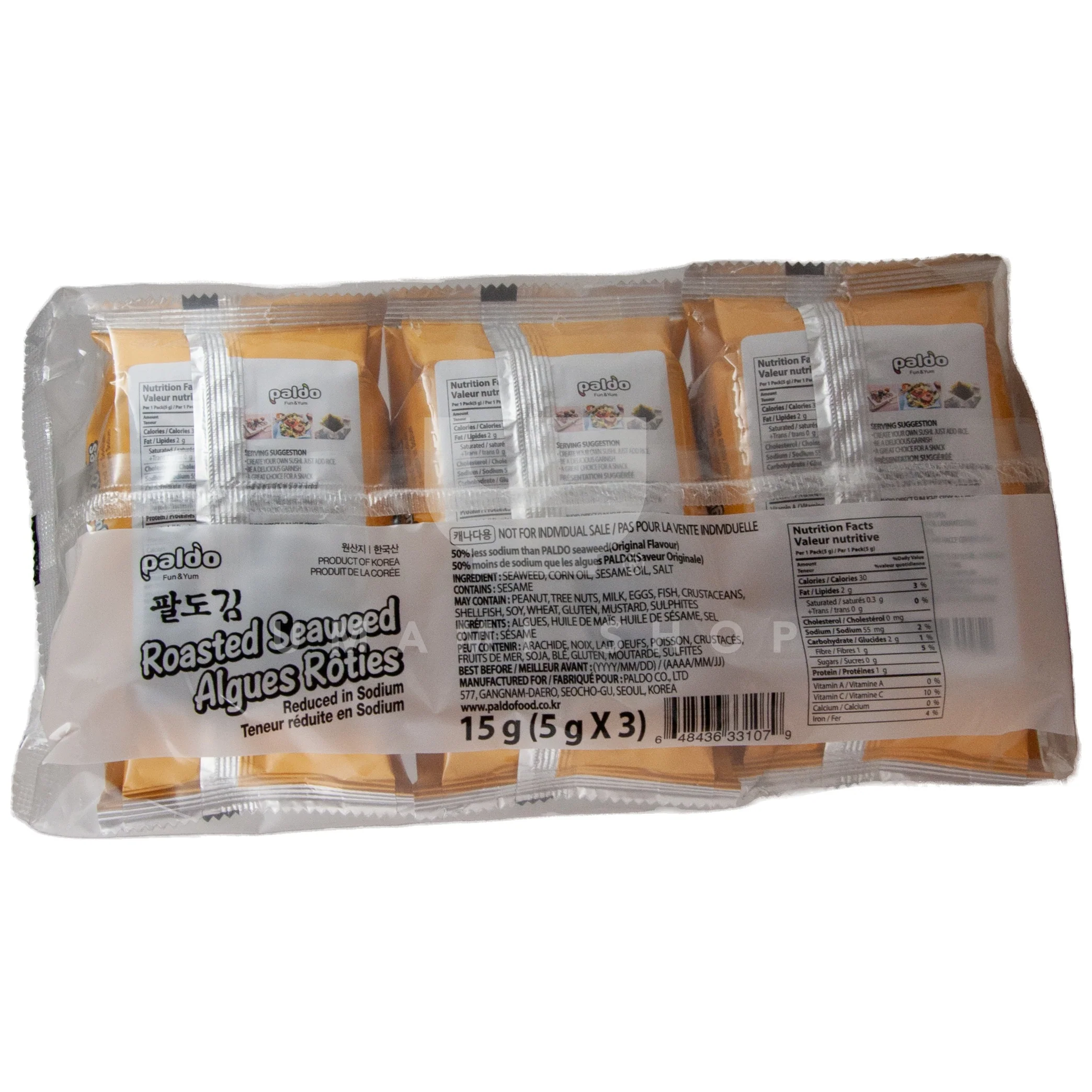 Seaweed, Less Sodium 3Pack - Image 2