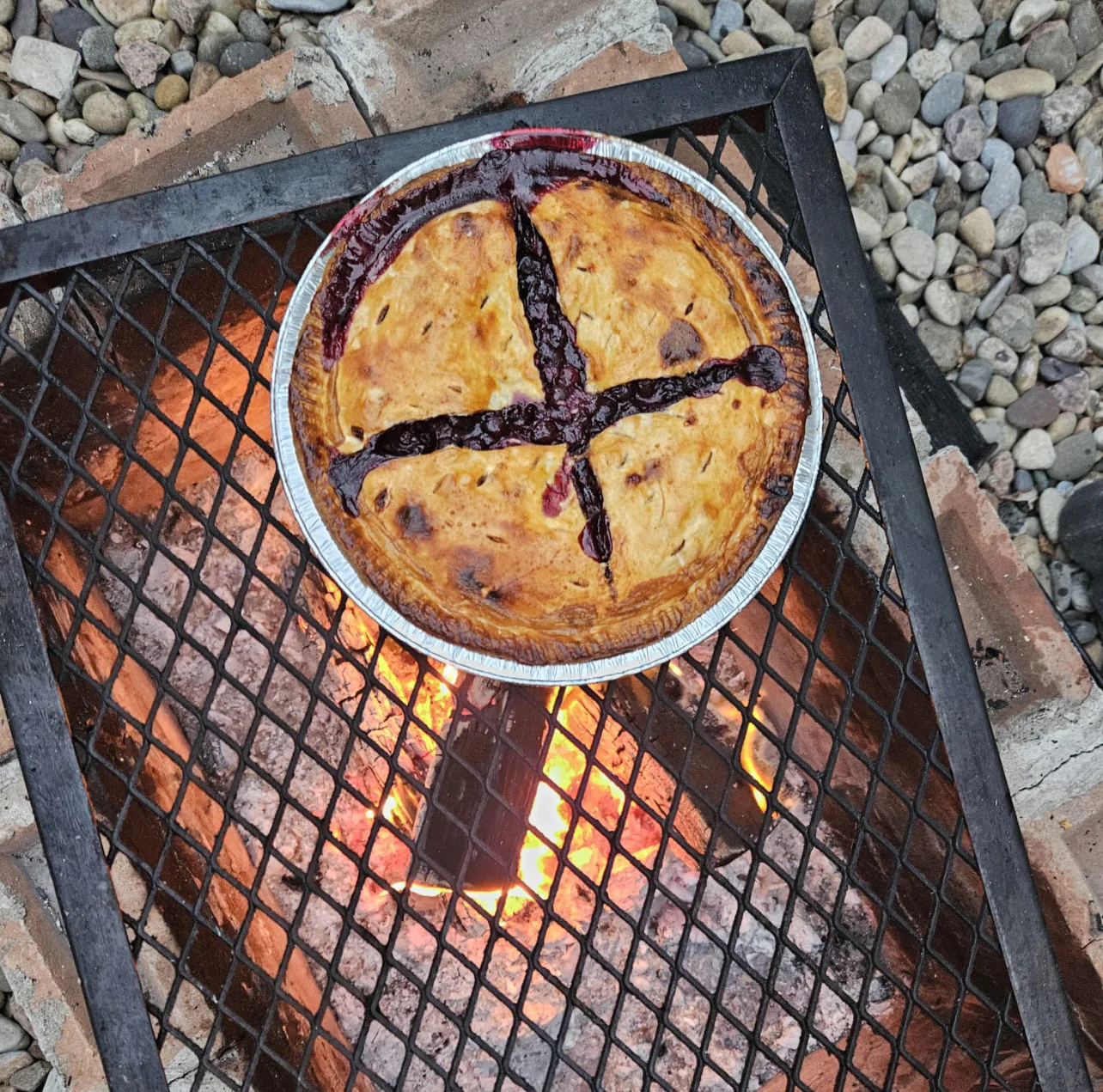 Saskatoon Berry / Apple / Peach Pie