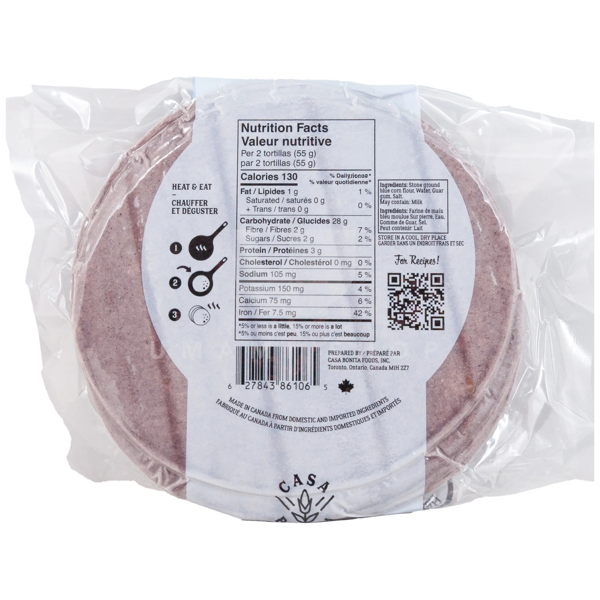 Soft Corn Tortillas Blue (GF,V) - Image 2