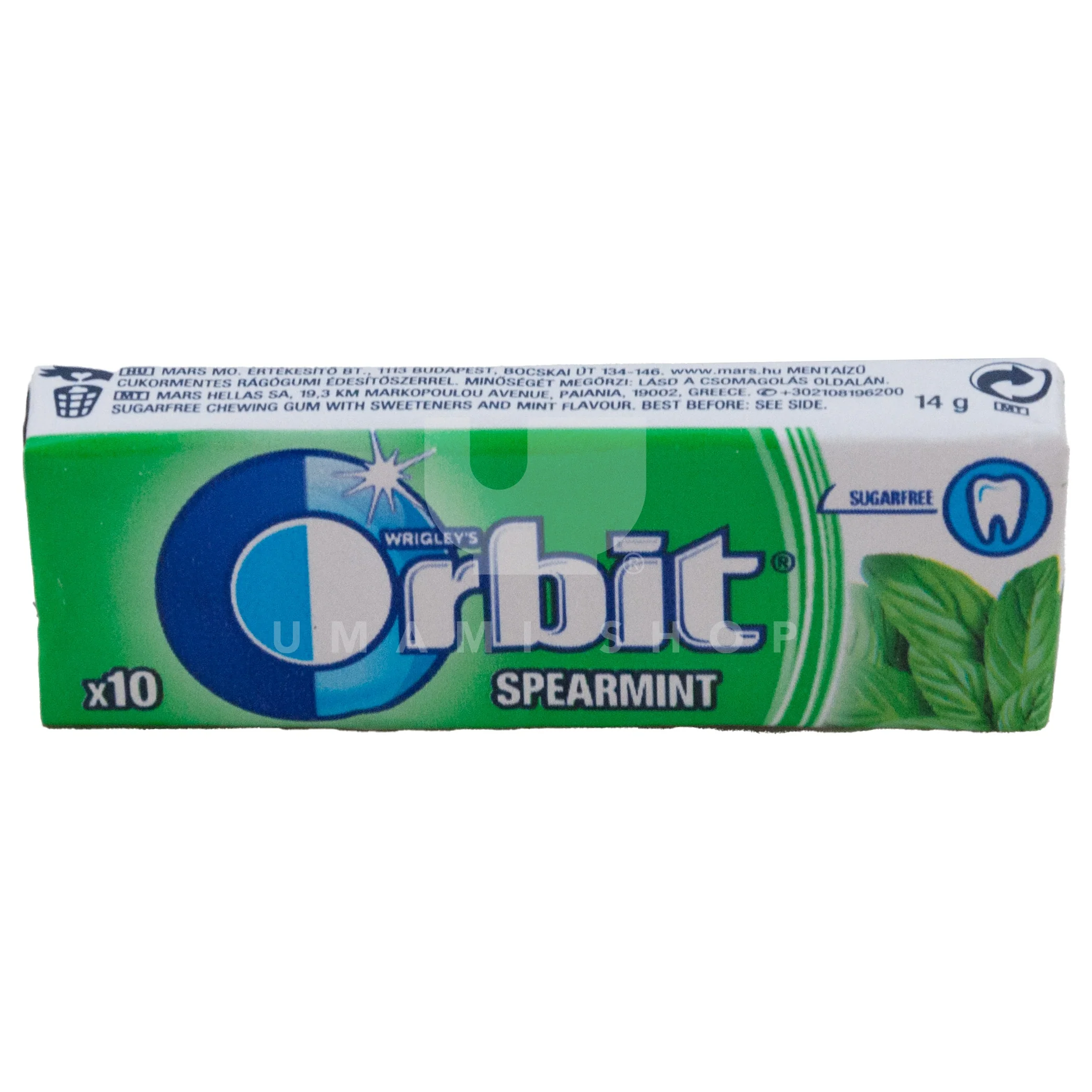 Spearmint Gum 10's