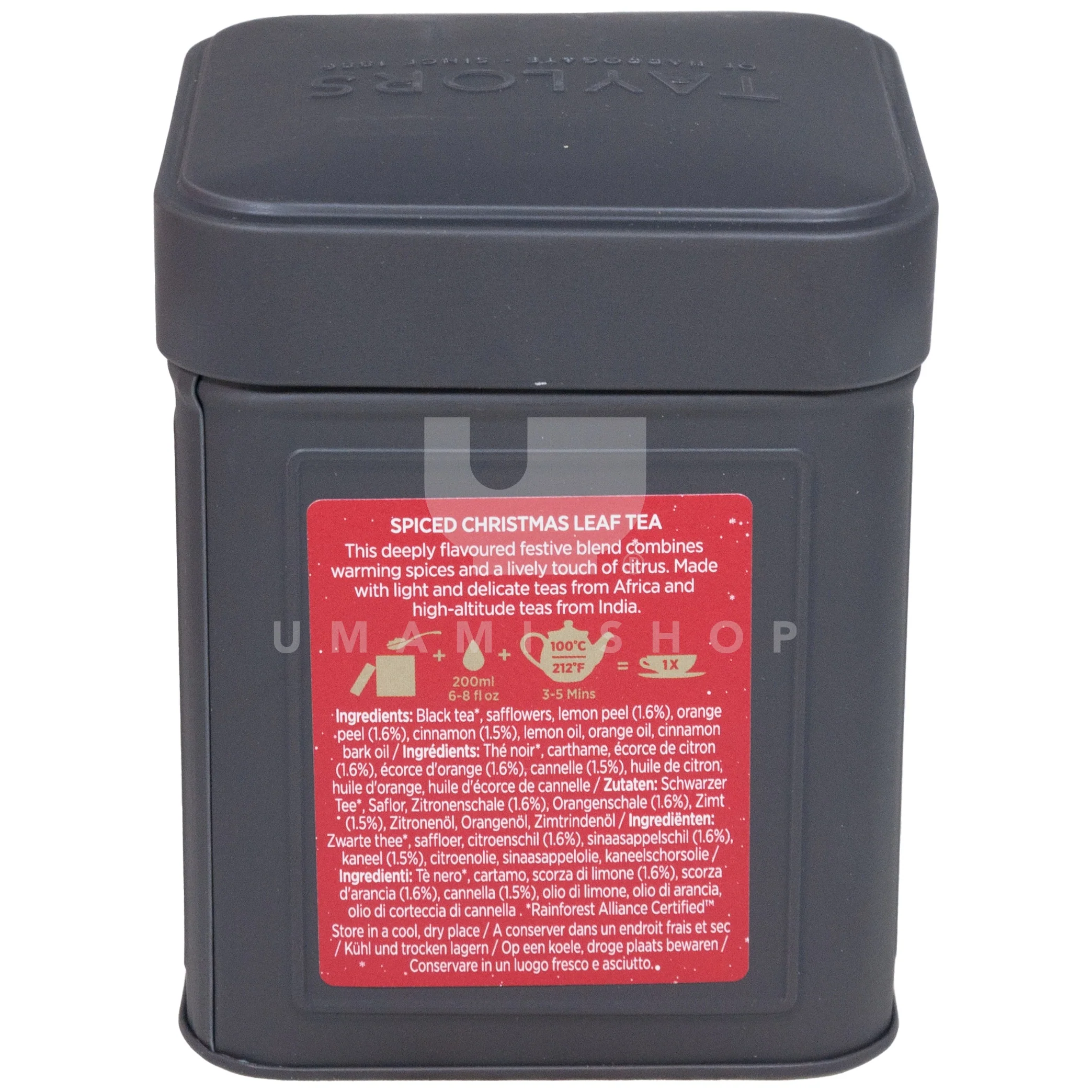 Spiced X-mas Leaf Tea in a Tin - Image 2