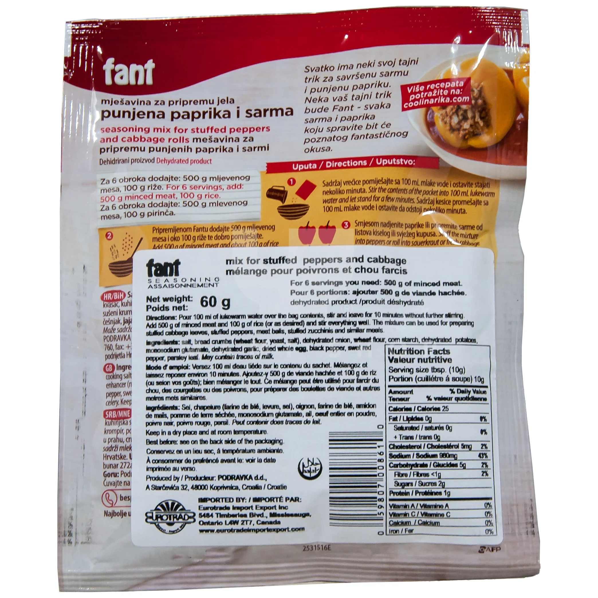 Fant Stuffed Peppers & Cabage Mix - Image 2