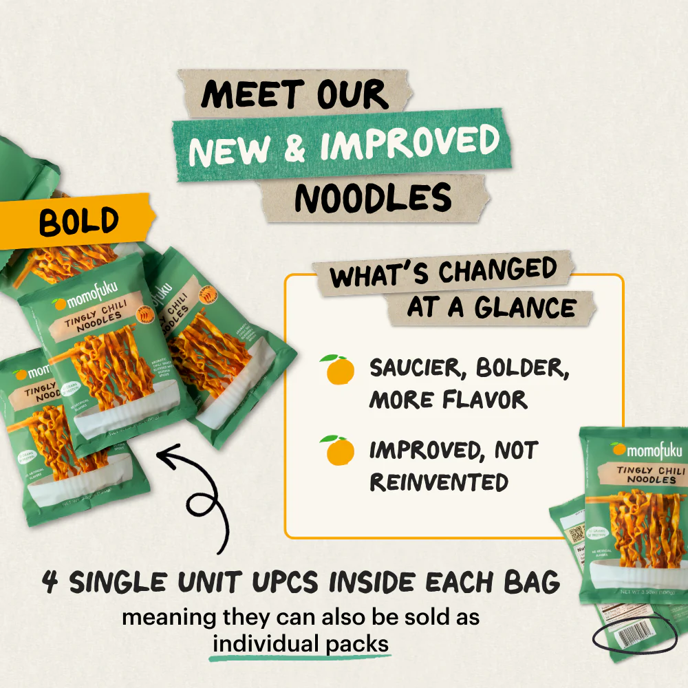 Tingly Chili Wavy Noodles | Instant Ramen | 4-Pack | Asian - Image 2