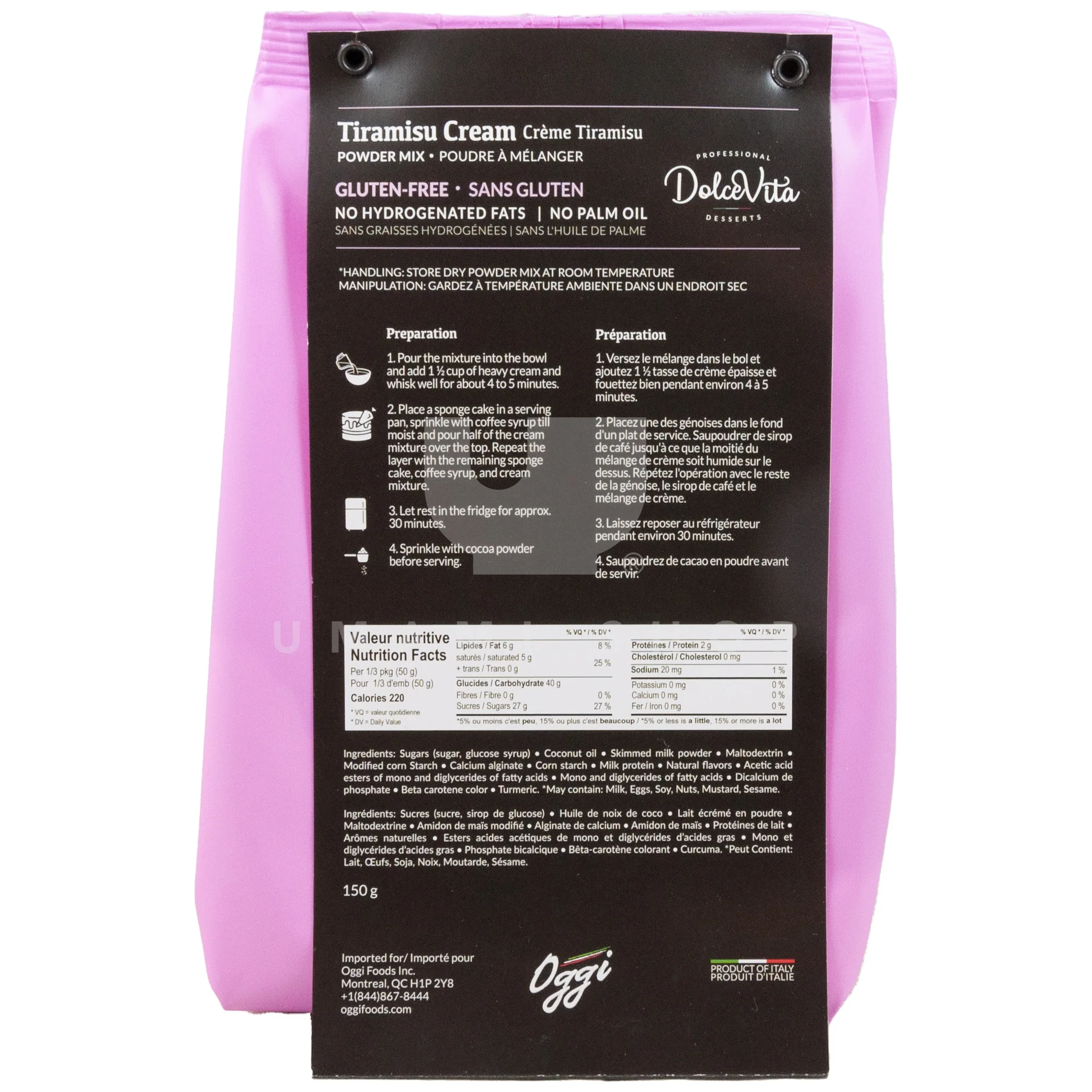 Tiramisu Cream Powder Mix (GF) - Image 2