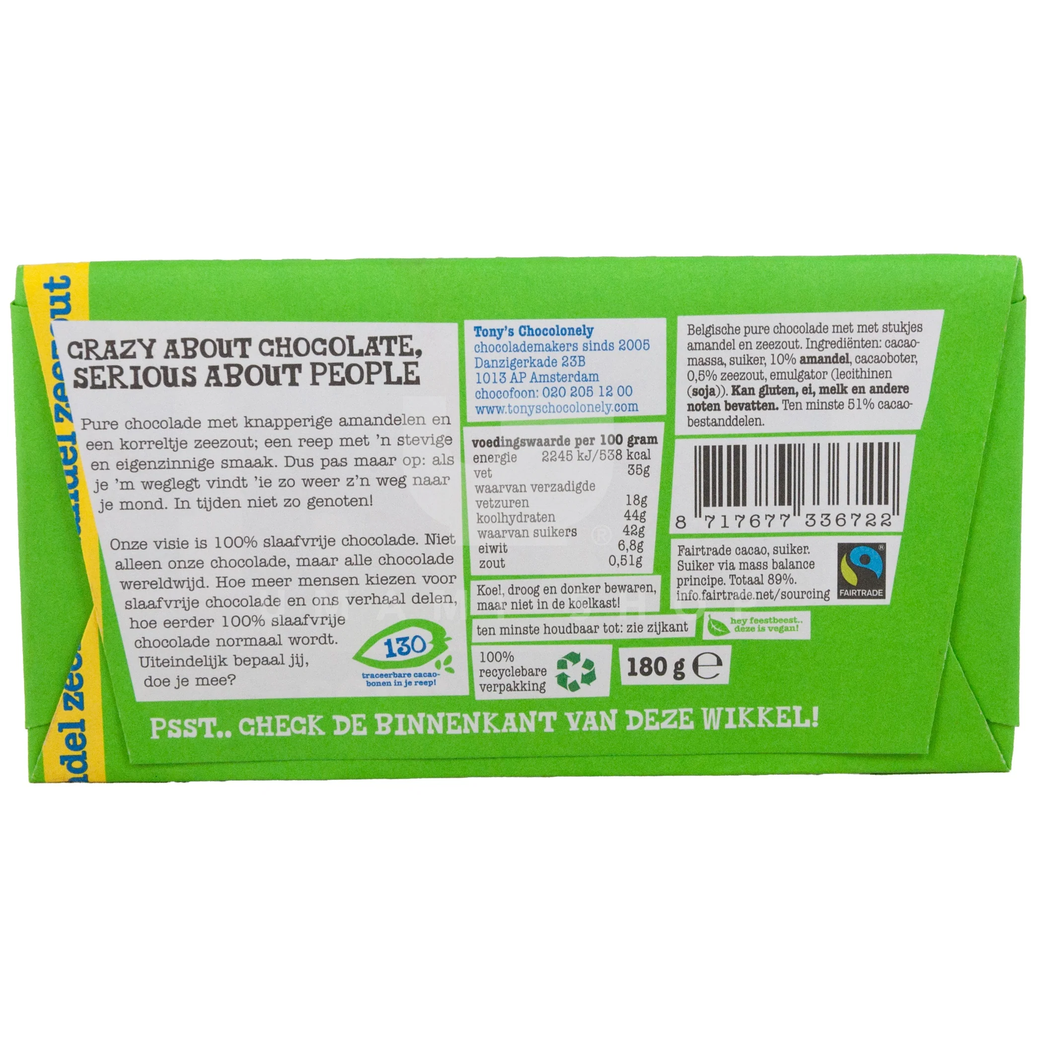 Tony's Chocolate "Dark Almond Sea Salt" - Image 2