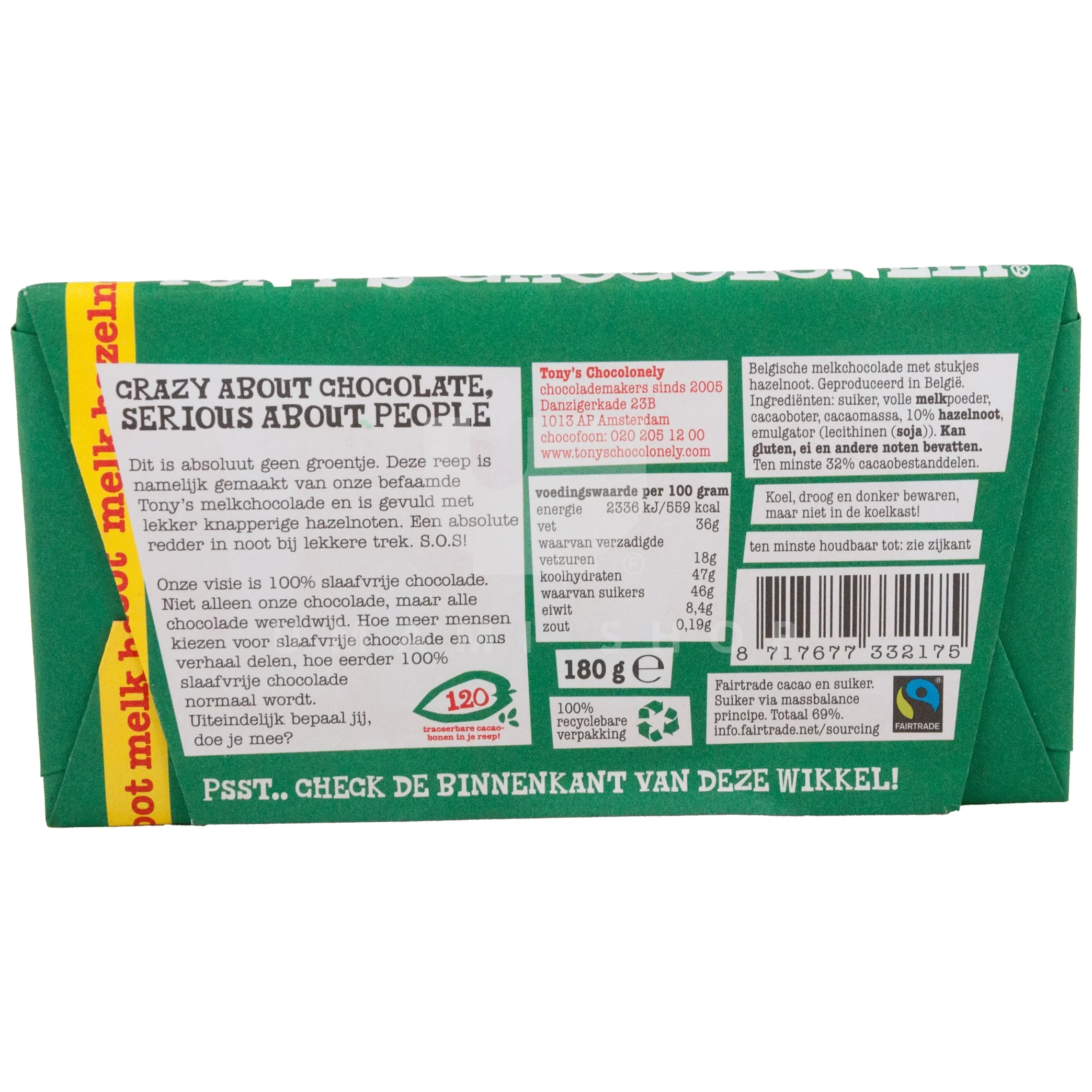 Tony's Chocolate "Milk Hazelnut" - Image 2