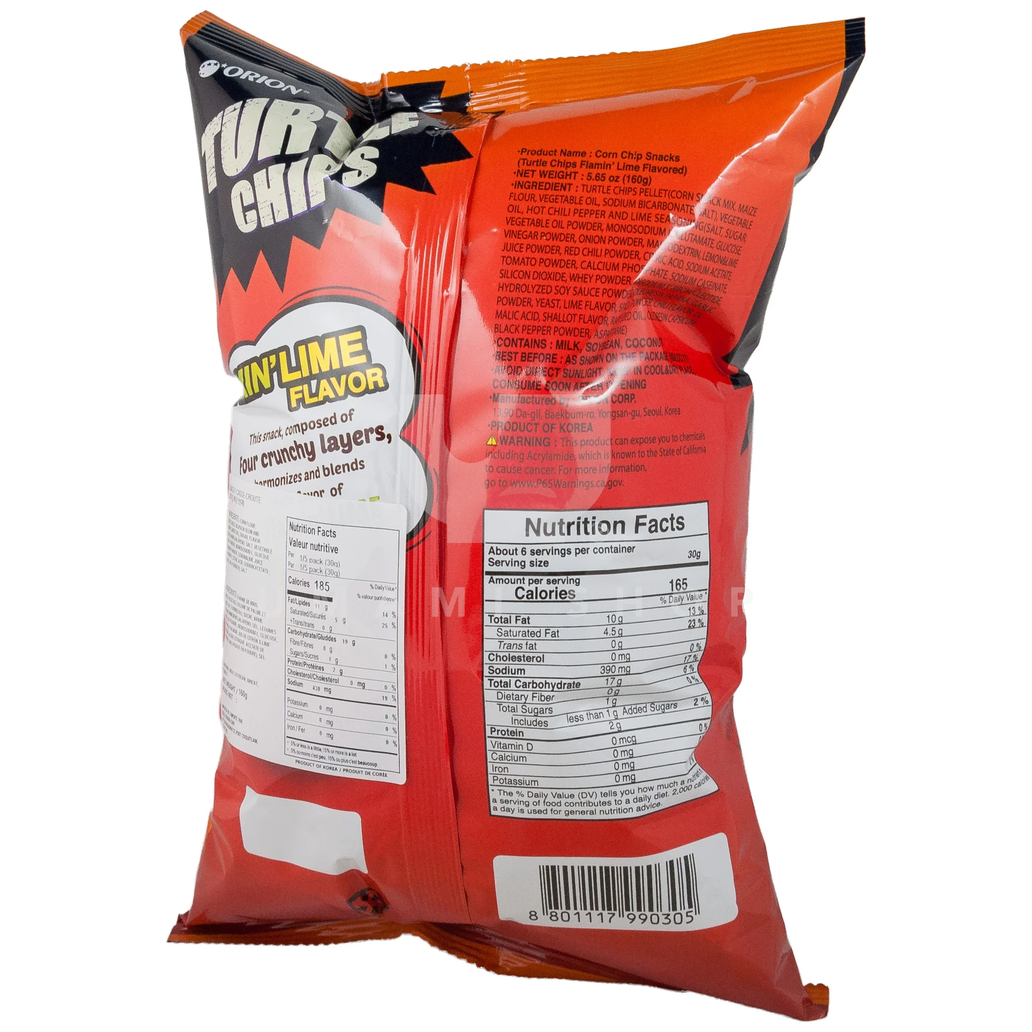 Turtle Corn Chip Flamin' Lime - Image 2