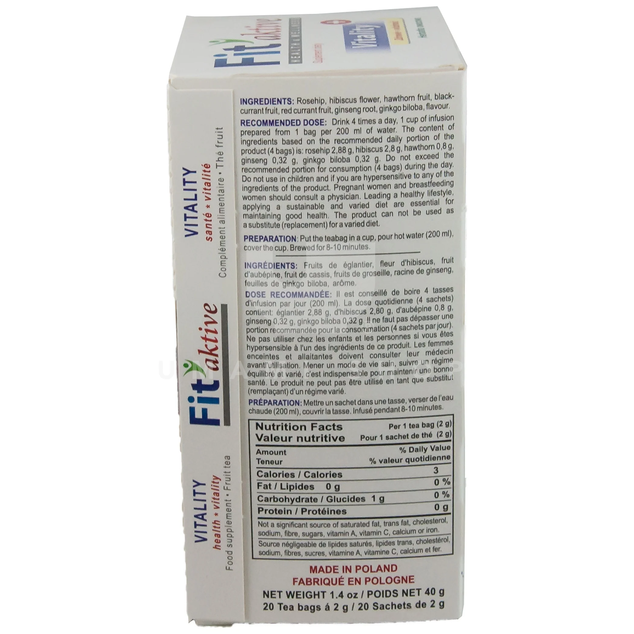 Vitality Tea (20x Bag) - Image 2