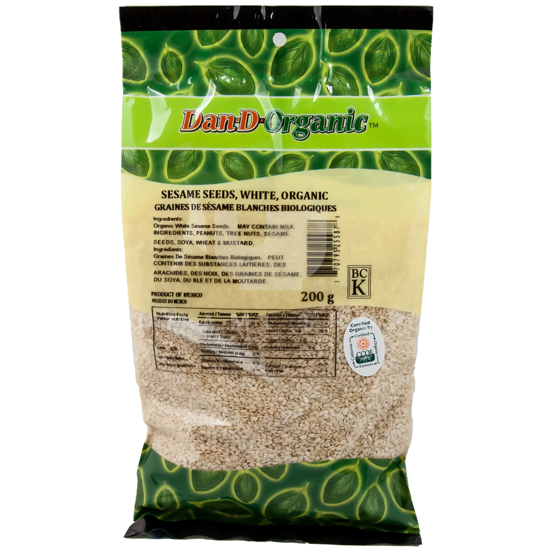 ORGANIC White Sesame Seeds RAW