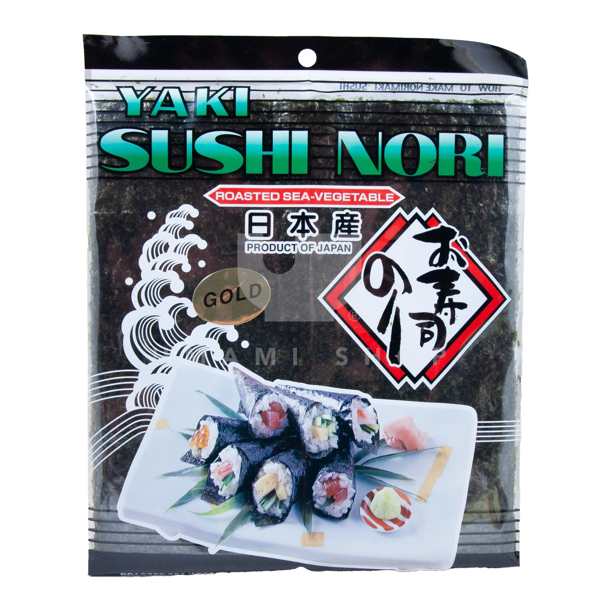 Yaki Sushi Nori, Gold (Japan) 7"x8"