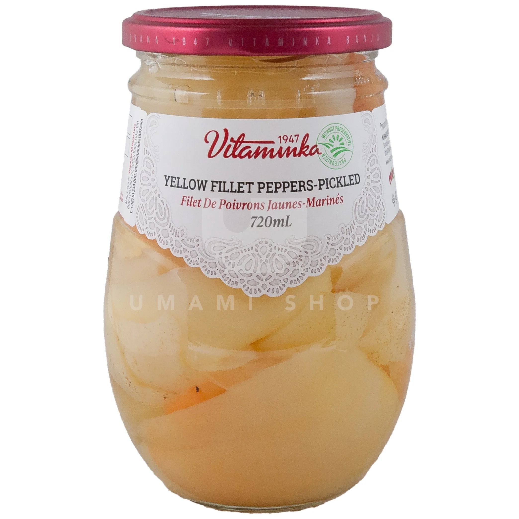 Yellow Fillet Peppers (Pickled)
